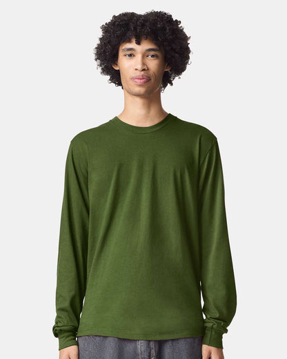 American Apparel Unisex Fine Jersey Long Sleeve Tee 2007 #colormdl_Olive