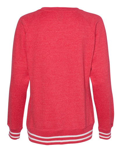 J. America Women’s Relay Crewneck Sweatshirt 8652 #color_Red