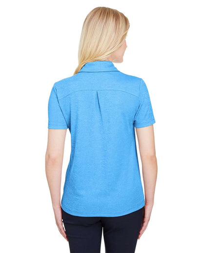 Devon & Jones Women's CrownLux Performance® Address Melange Polo DG22W #colormdl_Ocean Blue Heather