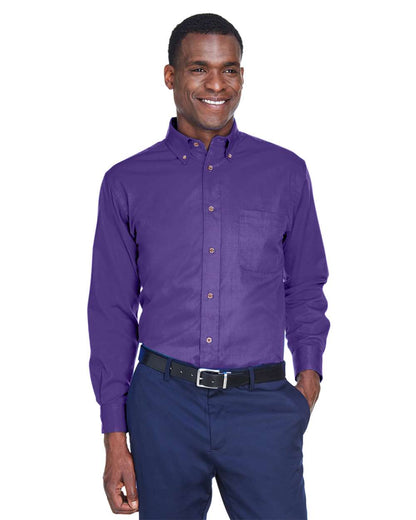 Harriton Men's Easy Blend™ Twill Shirt M500 #colormdl_Team Purple
