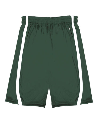 Alleson Athletic Men's B-Core B-Slam Reversible Shorts 7244 #color_Forest/ White