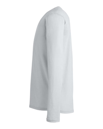 Under Armour Men's Team Tech™ Long Sleeve T-Shirt 1376843 #color_Mod Grey Light Heather/ White