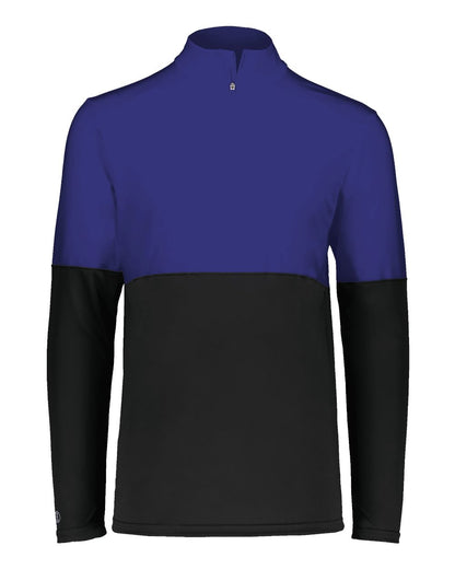 Holloway Men's Momentum Team Quarter-Zip Pullover 223500 #color_Black/ Purple