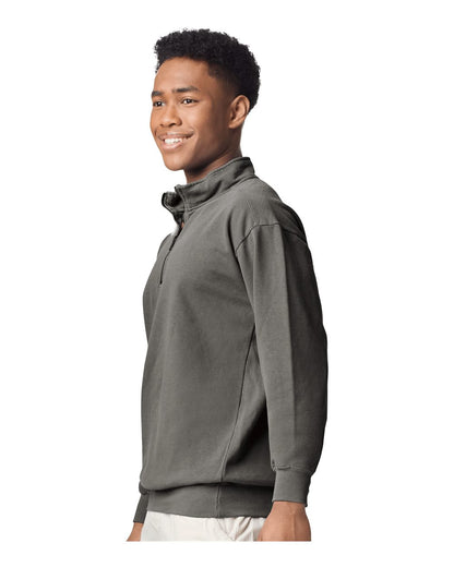 Comfort Colors Unisex Garment-Dyed Quarter-Zip Sweatshirt 1580 #colormdl_Grey