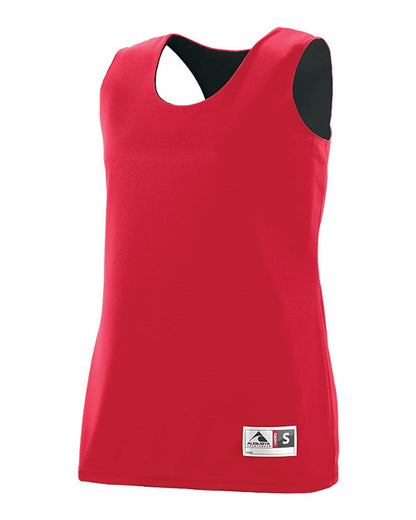 Augusta Sportswear Women's Reversible Wicking Tank Top 147 #color_Red/ Black