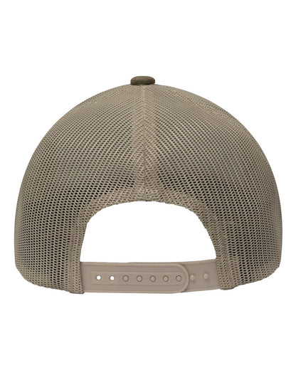Sportsman Modern Five-Panel Trucker Fit Cap SP1550 #color_Dark Olive Green/ Khaki