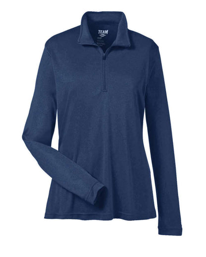 Team 365 Women's Zone Performance Quarter-Zip Pullover TT31W #color_Sport Dark Navy