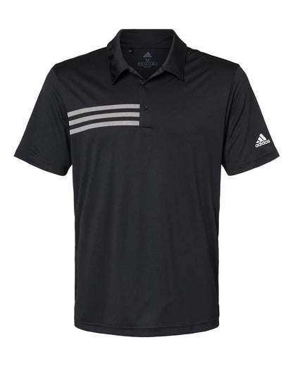 Adidas Men's 3-Stripe Chest Polo A324 #color_Black/ White