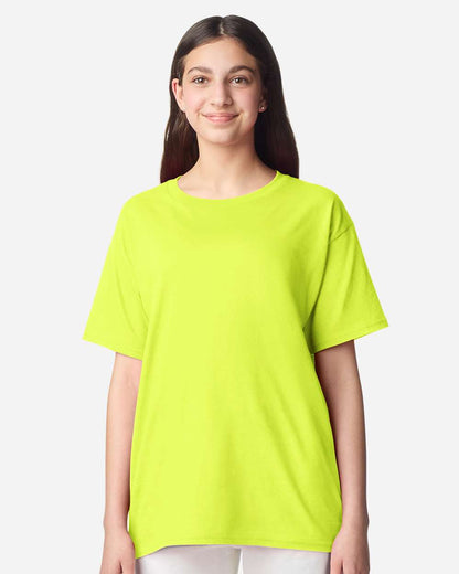 Gildan Youth Light Cotton T-Shirt 3000B #colormdl_Safety Green