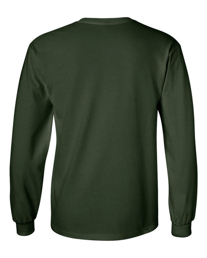 Gildan Unisex Ultra Cotton® Long Sleeve T-Shirt 2400 #color_Forest Green