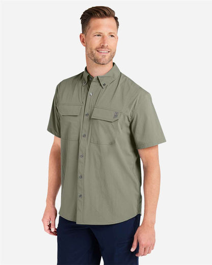 HUK Men's Creekbed Short Sleeve Shirt H150183 #colormdl_Moss