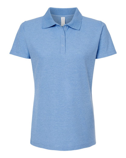 Tultex Women's 50/50 Sport Pique Polo 401 #color_Heather Light Blue