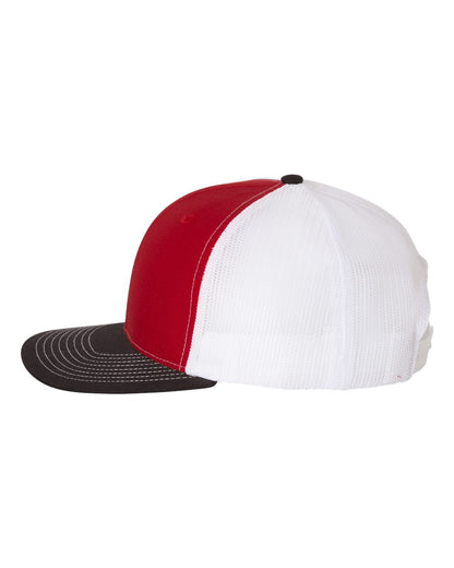 Richardson Snapback Trucker Cap 112 #color_Red/ White/ Black