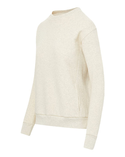 MV Sport Women's Raelynn Cloud Fleece Crewneck Sweatshirt W23140 #color_Oatmeal