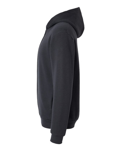 American Apparel Unisex ReFlex Fleece Full-Zip Hoodie Sweatshirt RF497 #color_Black