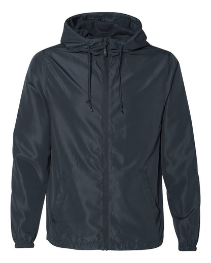 Independent Trading Co. Men's Lightweight Windbreaker Full-Zip Jacket EXP54LWZ #color_Classic Navy