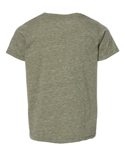 Rabbit Skins Toddler Harborside Mélange T-Shirt 3391 #color_Military Green Melange