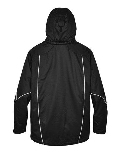 North End Men's Angle 3-In-1 Jacket with Bonded Fleece Liner 88196 #color_Black