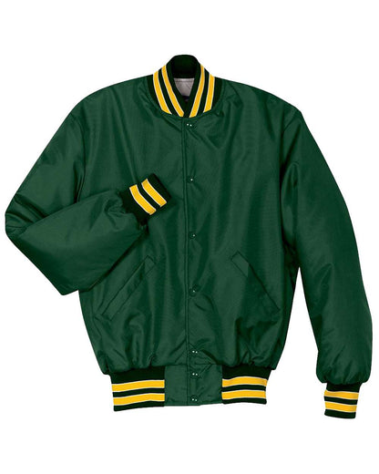 Holloway Men's Heritage Jacket 229140 #color_Dark Green/ Light Gold/ White