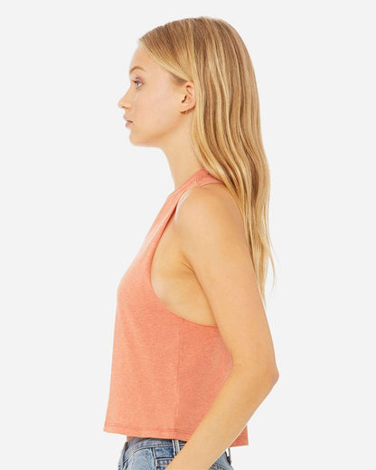 BELLA + CANVAS Women's Racerback Crop Tank 6682 #colormdl_Heather Sunset