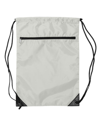 Liberty Bags Zippered Drawstring Backpack 8888 #color_White