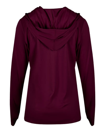 Badger Women's B-Core Long Sleeve Hooded T-Shirt 4165 #color_Maroon