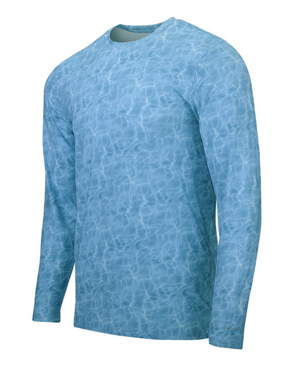 Paragon Men's Belize Sublimated Long Sleeve T-Shirt 230 #color_Caribbean Water