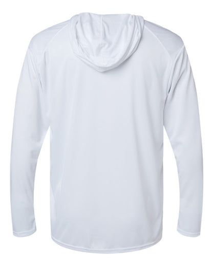 Badger B-Core Hooded Long Sleeve T-Shirt 4105 #color_White