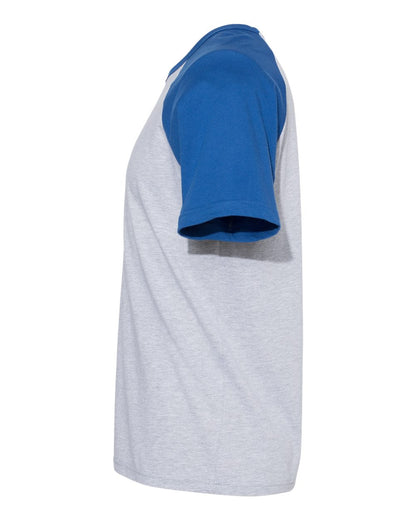 Next Level Cotton Raglan T-Shirt 3650 #color_Royal/ Heather Grey