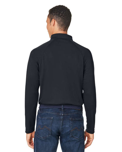 Harriton Men's Charge Snag and Soil Protect Long Sleeve Polo M208L #colormdl_Black
