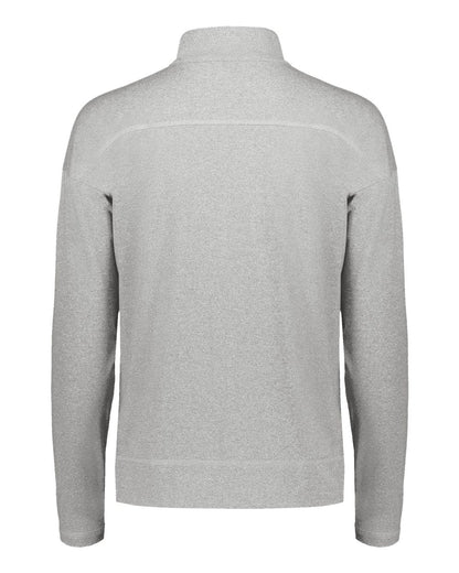 Holloway Women's Eco Revive™ Ventura Soft Knit Quarter-Zip Pullover 223753 #color_Grey Heather