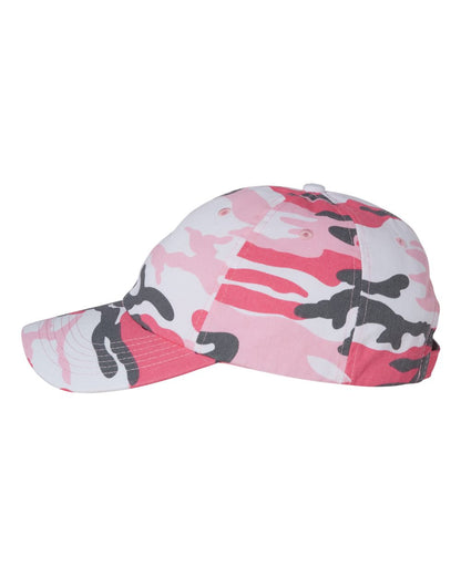 Valucap Bio-Washed Classic Dad Hat VC300A #color_Pink Camo