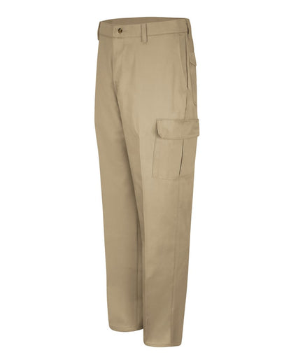 Red Kap Men's Extended Sizes Cargo Pants PC76EXT #color_Khaki - Unhemmed