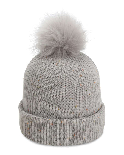 Imperial The Montage Pom Cuffed Beanie 6014 #color_Light Grey