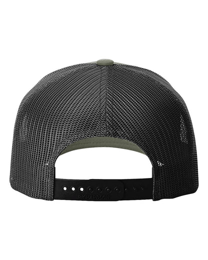 Richardson Five-Panel Trucker Cap 112FP #color_Loden Green/ Black