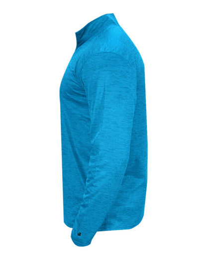 Badger Tonal Blend Quarter-Zip Pullover 4172 #color_Electric Blue Tonal Blend