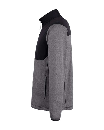 CORE365 Men's Venture Heathered Stripe Hybrid Jacket CE74 #color_Black/ White