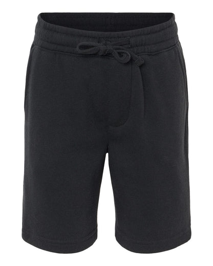 Independent Trading Co. Youth Lightweight Special Blend Fleece Shorts PRM16SRT #color_Black