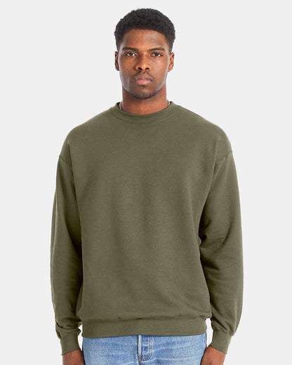 Hanes Unisex Perfect Sweats Crewneck Sweatshirt RS160 #colormdl_Fatigue Green