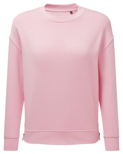 TriDri Women's Billie Side-Zip Crewneck Sweatshirt TD600 #color_Light Pink