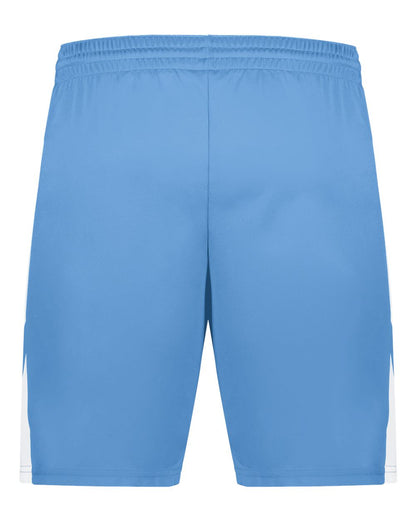 Augusta Sportswear Youth Step-Back Basketball Shorts 1737 #color_Columbia Blue/ White