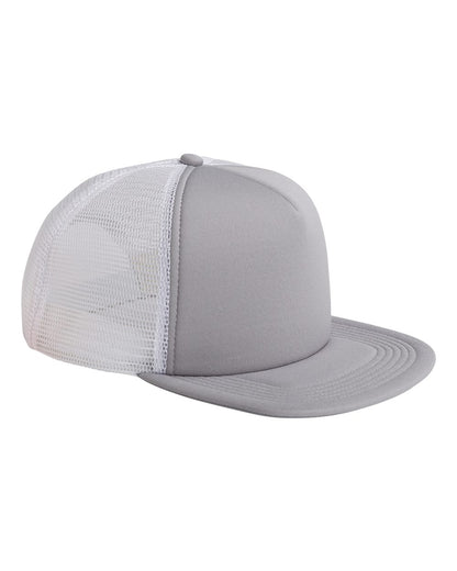 Big Accessories Foam Front Trucker Cap BX030 #color_Steel/ White