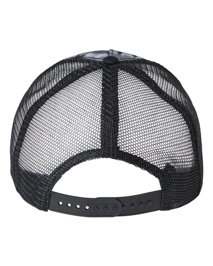 Colortone Tie-Dyed Five-Panel Trucker Cap 9200 #color_Spider Black