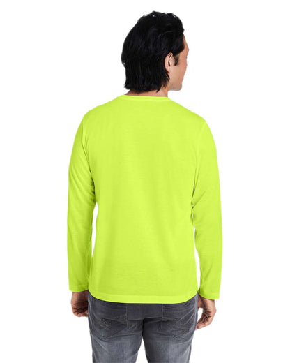 CORE365 Unisex Fusion ChromaSoft™ Performance Long Sleeve T-Shirt CE111L #colormdl_Safety Yellow