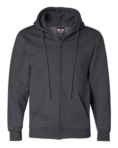 Bayside USA-Made Full-Zip Hooded Sweatshirt 900 #color_Charcoal Heather