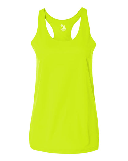 Badger Women’s B-Core Racerback Tank Top 4166 #color_Safety Yellow