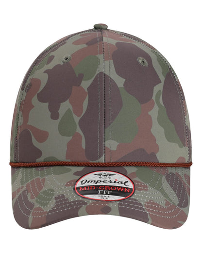 Imperial The Outtasite Cap 5058 #color_Frog Skin Camo/ Green