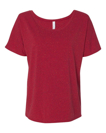 BELLA + CANVAS Women’s Slouchy Tee 8816 #color_Red Speckled