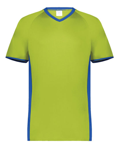 Augusta Sportswear Cutter V-Neck Jersey 6907 #color_Lime/ Royal