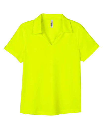 CORE365 Women's Market Snag Protect Mesh Polo CE104W #color_Safety Yellow